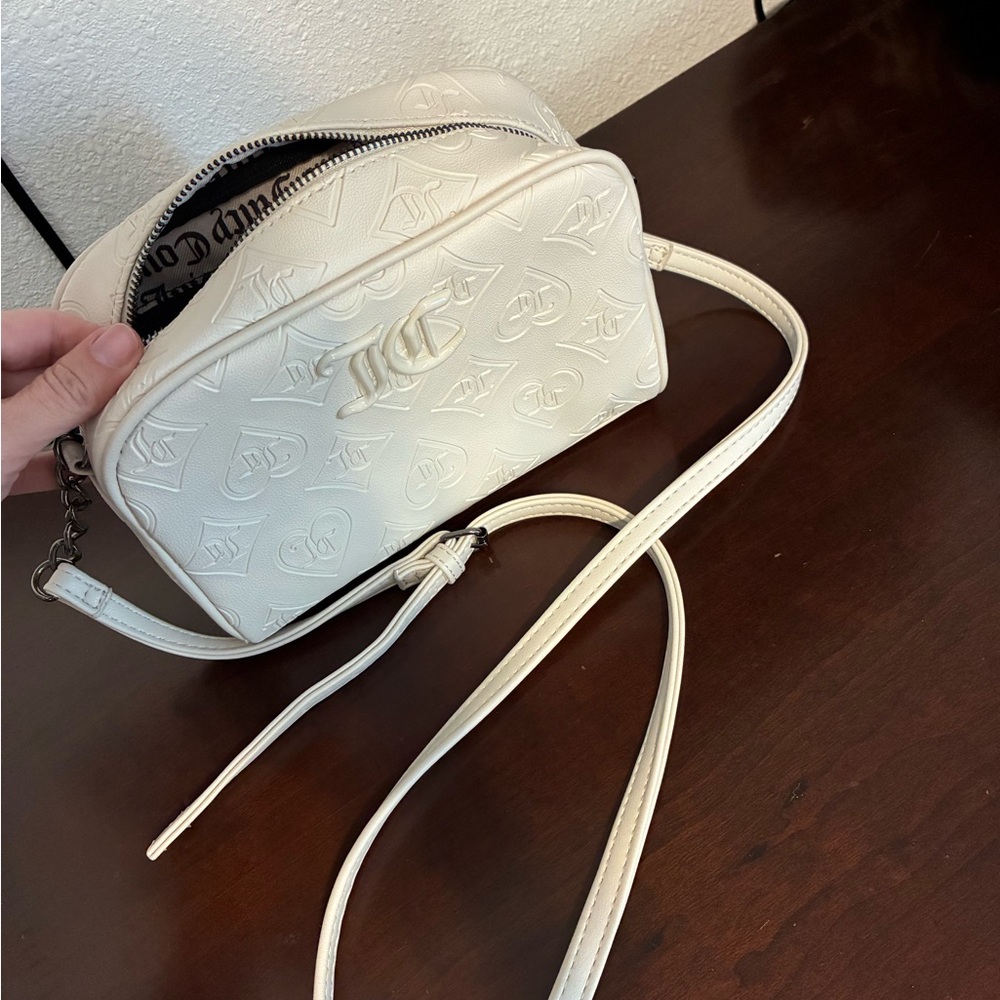 Juicy Couture Cream Embossed Crossbody Bag